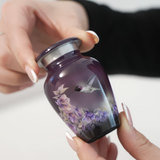 Sacred Purple Hummingbird Keepsake Urn
