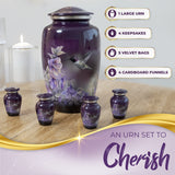 Hummingbird Cremation Urn Set (5 Piece)