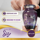 Sacred Purple Hummingbird Keepsake Urn